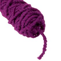 Artículo Cordón de lana Mirabell esponjoso morado de 25 m, cinta decorativa para floristería y manualidades