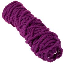 Artículo Cordón de lana Mirabell esponjoso morado de 25 m, cinta decorativa para floristería y manualidades
