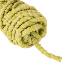 Artículo Cordón de fieltro Mirabell esponjoso, lana, verde, cinta decorativa de 25 m para floristería, decoración, manualidades, bricolaje