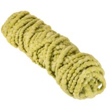 Artículo Cordón de fieltro Mirabell esponjoso, lana, verde, cinta decorativa de 25 m para floristería, decoración, manualidades, bricolaje