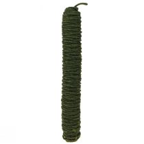 Artículo Cordón de fieltro cordón vintage para manualidades hilo de mecha verde 55m
