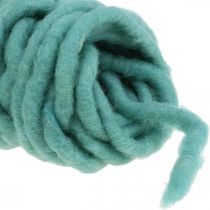 Cordón de fieltro cordón de lana con alambre verde impermeable 20m