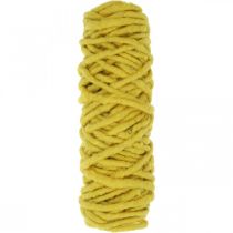 Artículo Cordón de fieltro lana de oveja alambre de yute amarillo L20m