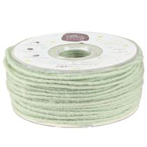Artículo Cordón de fieltro, hilo de lana, mecha, menta, 100 m