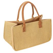 Artículo Bolso de fieltro con aspecto de rafia, 50 cm x 25 cm x 25 cm.