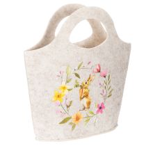 Artículo Bolsa de fieltro con adorable conejito de Pascua, adecuada para primavera y verano, 27 cm, 4 piezas