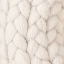 Artículo Corona decorativa de fieltro de lana para colgar en color beige Ø30cm H4cm