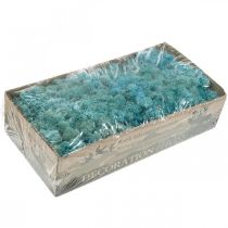 Artículo Musgo de decoración azul claro aguamarina musgo de reno musgo artesanal 400g