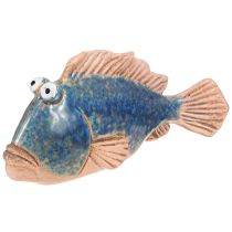 Artículo Decoración de peces cerámica azul natural decoración de verano 22×7×11cm