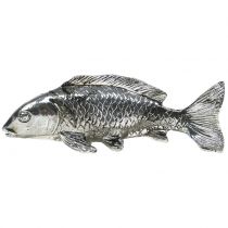 Artículo Peces decorativos plata envejecida 14cm