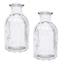 Artículo Jarrón para botellas pequeño Ø5,5cm H10,5cm transparente 6 piezas