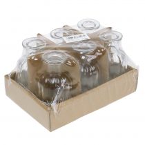 Artículo Jarrón para botellas pequeño Ø5,5cm H10,5cm transparente 6 piezas