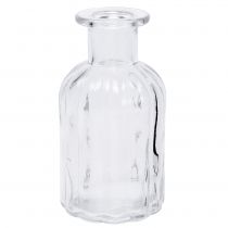 Artículo Florero decorativo con forma de botella Ø7,5cm H13,5cm transparente 6 piezas