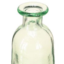 Artículo Jarrón decorativo para botellas de cristal transparente/verde retro Ø6,5cm H30cm
