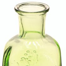Artículo Jarrón botella de cristal con motivo botella de cristal verde H19cm 2uds