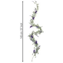 Artículo Guirnalda de lilas artificial, decoración primaveral para ocasiones especiales y diseño de temporada, 145 cm, 2 unidades