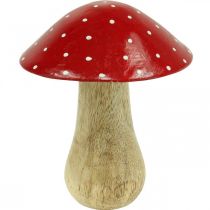 Fly agaric deco seta de madera decoración de otoño madera 11.5×Ø10cm