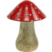 Fly agaric deco seta de madera decoración de otoño madera 10×8cm