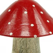 Fly agaric deco seta de madera decoración de otoño madera 10×8cm