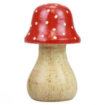 Artículo Hongos decorativos de amanita muscaria, setas de madera, decoración otoñal, H6/8/10cm, juego de 3