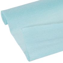 Artículo Papel crepé floral azul de 50x250cm para decoración