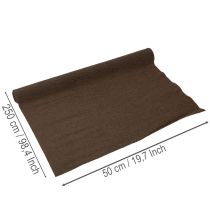 Artículo Papel crepé para floristería, rollo marrón, 50x250cm, decoración