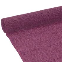 Artículo Papel crepé floral para decoración, morado, 50x250cm