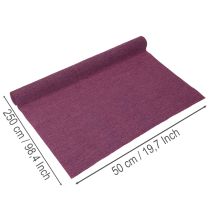 Artículo Papel crepé floral para decoración, morado, 50x250cm