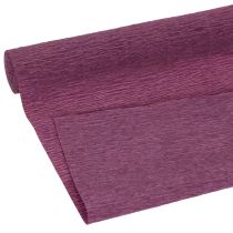 Artículo Papel crepé floral para decoración, morado, 50x250cm