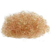 Artículo Oropel de pelo de flores dorado, cobre 50g