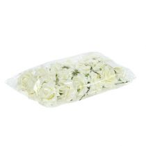 Artículo Rosa de espuma Ø7,5cm Crema 18 uds