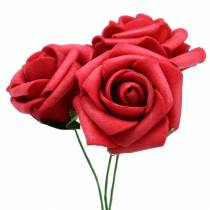 Rosa foam Ø3,5cm rojo 48p