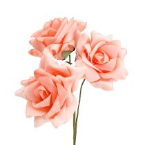 Artículo Rosa Foam Ø 10cm Salmón 8uds