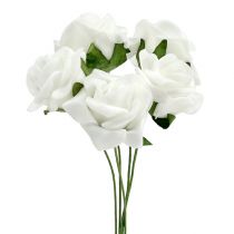 Rosa de espuma Ø 3,5 cm blanco 48 piezas