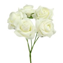 Artículo Rosas de espuma Ø3,5cm color crema, 48 unidades