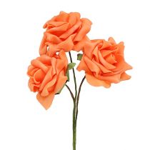 Artículo Rosa foam Ø7,5cm naranja 18p