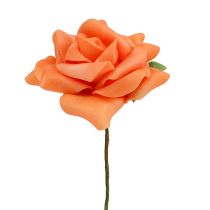 Artículo Rosa foam Ø7,5cm naranja 18p