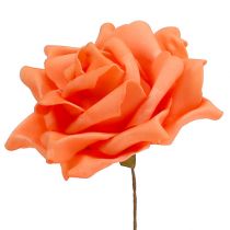 Artículo Rosas de espuma naranja Ø15cm 4pcs