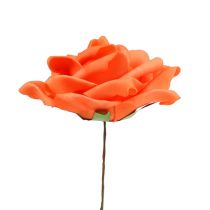 Artículo Rosas de espuma naranja Ø15cm 4pcs