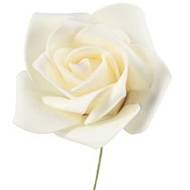 Artículo Rosas de espuma Vainilla Rosas artificiales Ø6cm 27 uds