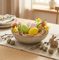 Artículo Huevos de Pascua decorativos, huevos de ganso auténticos para una decoración primaveral, 8 cm, 10 unidades.
