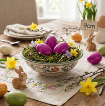 Artículo Huevos de ganso soplados, decoraciones de Pascua para una decoración creativa del hogar de primavera, 9 cm, 10 piezas