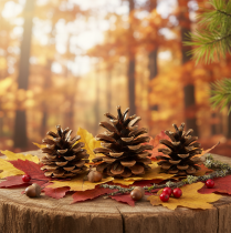 Artículo Piñas de pino negro 5cm natural 5uds