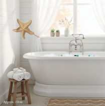 Artículo Adorno de estrella de mar de cerámica para colgar, para un toque marinero, decoración veraniega para el hogar, 12 cm, 2 piezas