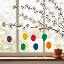 Artículo Adornos de huevos de Pascua para decorar tu casa o jardín en primavera. Artículos decorativos coloridos, 6 cm, 24 piezas.