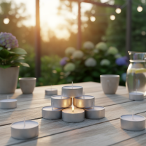 Artículo Velas aromáticas lavanda mimosa, velas de té perfumadas Ø3,5cm H1,5cm 18 piezas