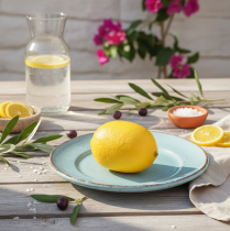 Artículo Limón decorativo mediterráneo limón artificial Ø6,5cm 9cm
