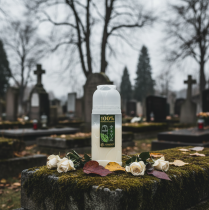 Artículo Vela funeraria blanca, aceite vegetal ICP, duración de la combustión 4 días, H20cm