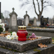 Artículo Bola de cristal para lámpara de tumba Ø7,5cm H10cm 9 piezas