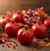 Artículo Granada fruta decorativa decoración de ventana roja artificial 10,5 cm